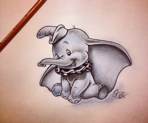 Black And Grey Dumbo Tattoo Design By Nathan