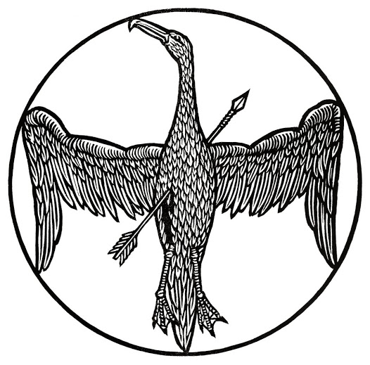 Black Arrow In Albatross Tattoo Stencil