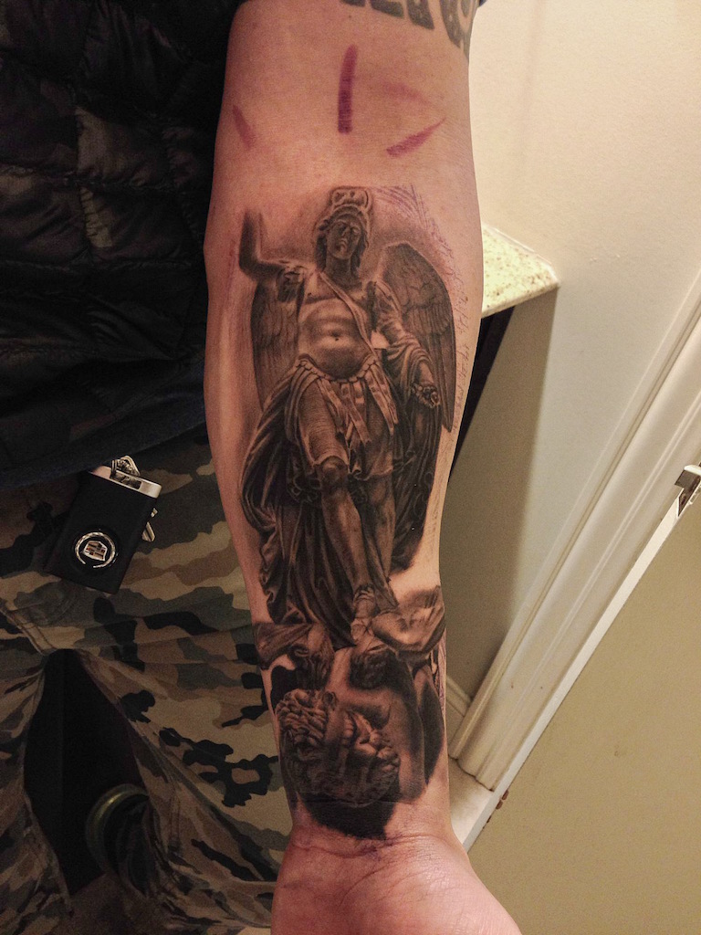24+ Archangel Michael Tattoos On Forearm