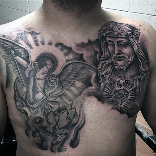 10+ Archangel Michael Tattoos On Chest
