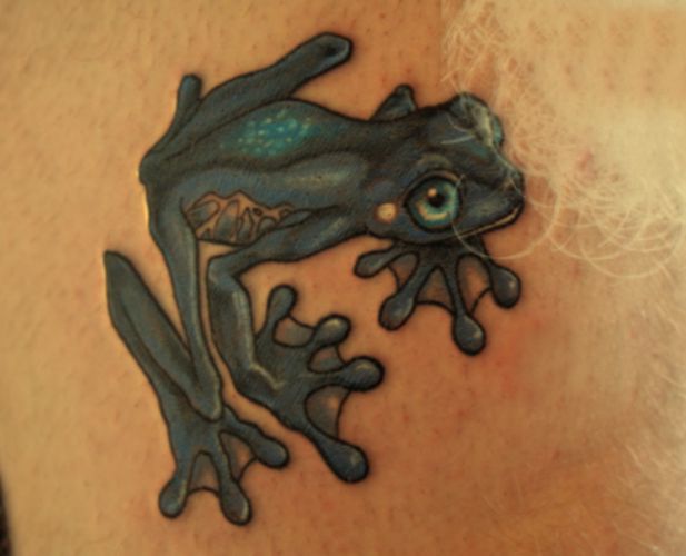 Black n Grey Frog Tattoo