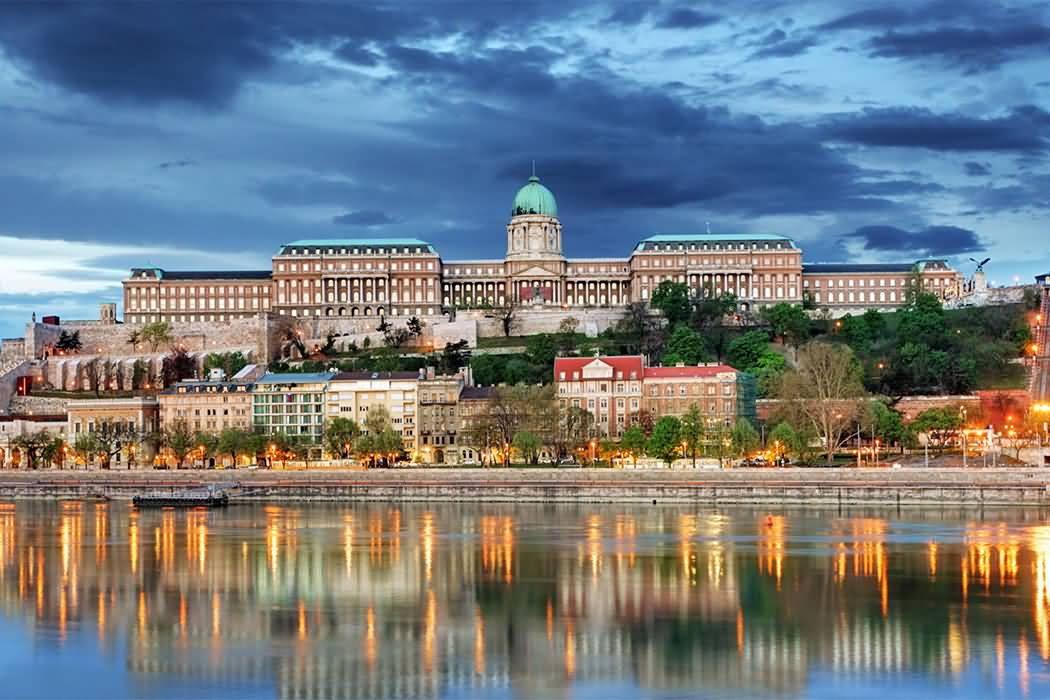 Buda Castle Reflection In Danube River