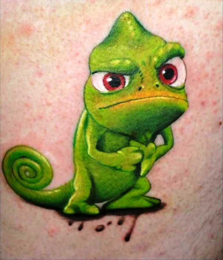Cartoon Frog Tattoo Idea