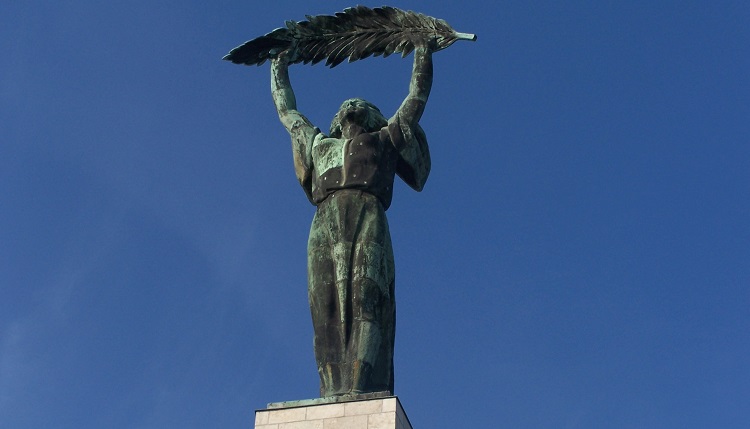 Closeup Of Liberty Statue In Budapest