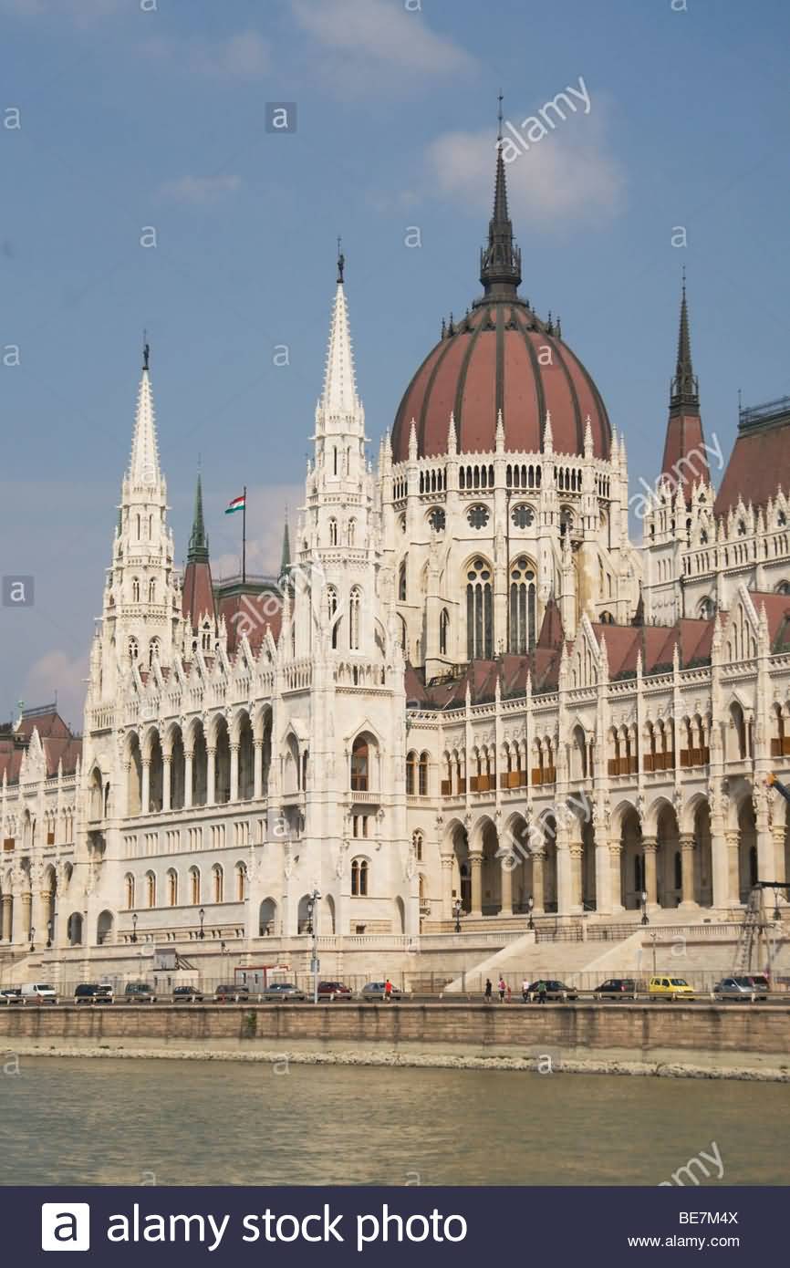 Closeup Of The Hungarian Parliament Building In Budapest