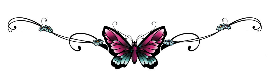 Color Butterfly Tattoo Design