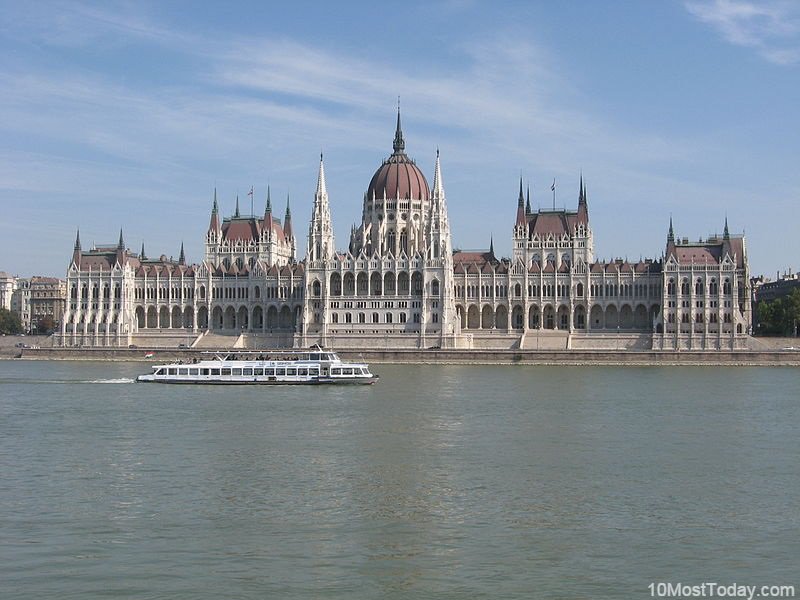 Cruise In Front Of The Hungarian Parliament Building In Danube River
