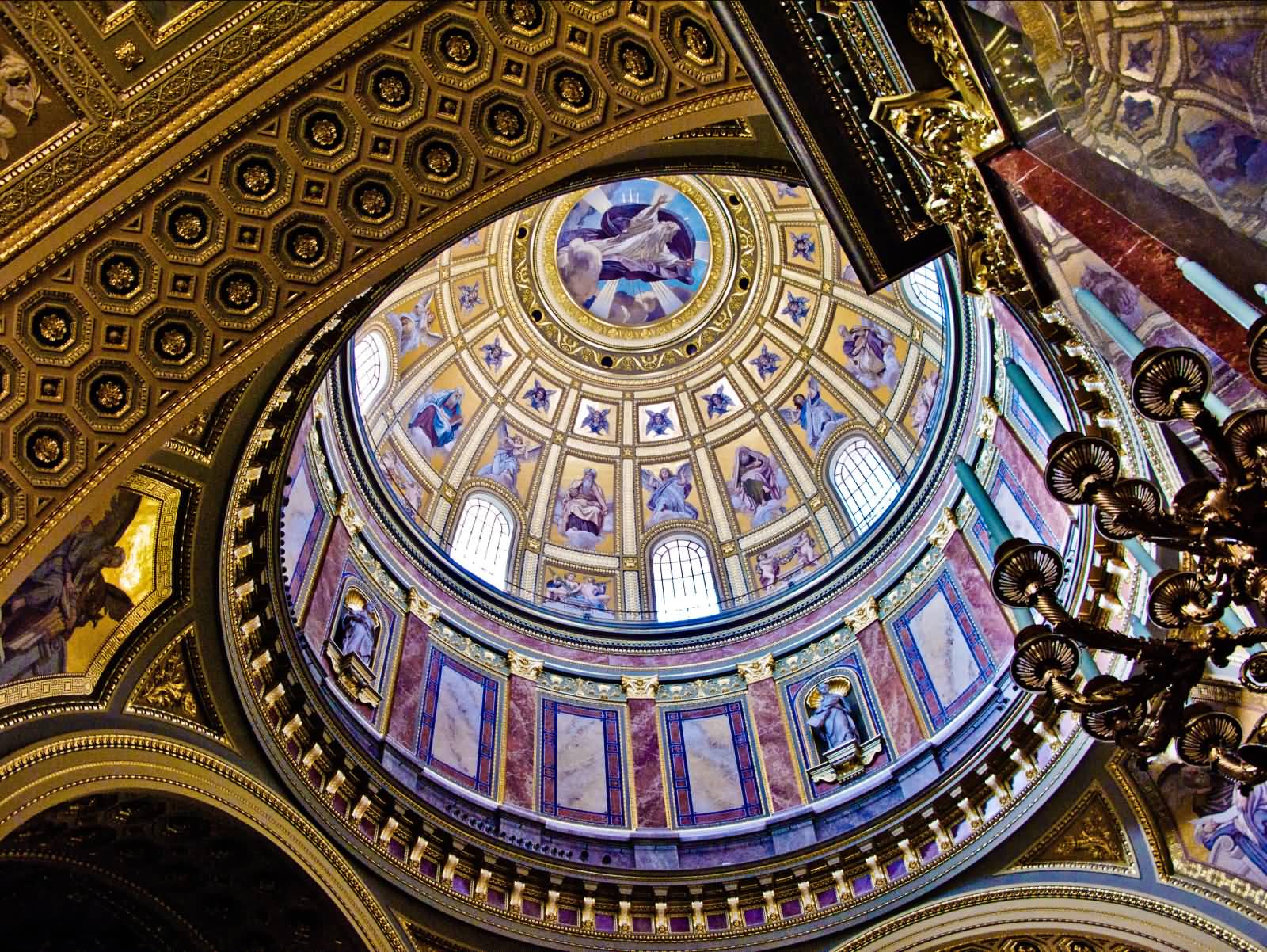 Cupola Of The St. Stephen's Basilica Inside View