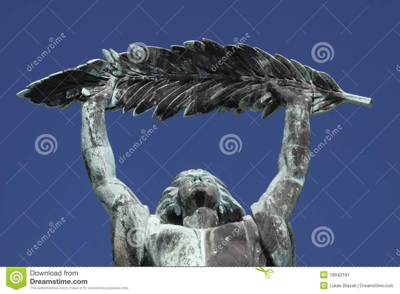 Details Of The Liberty Statue In Budapest