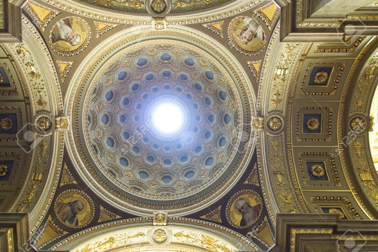 Dome Of The St. Stephen's Basilica Inside View