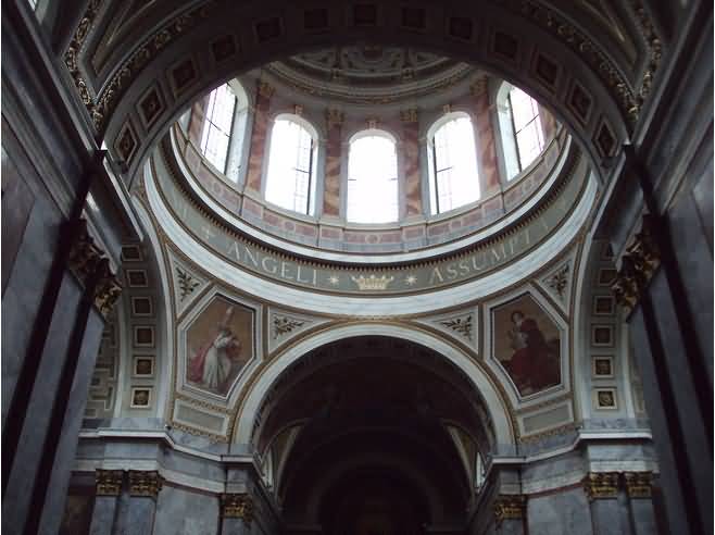Dome View Inside The Esztergom Basilica In Hungary