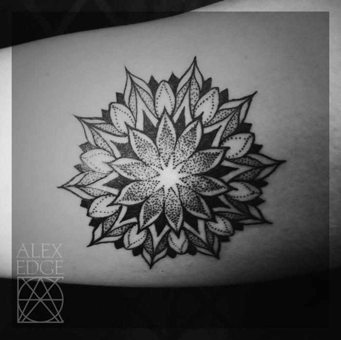 Dotwork Mandala Tattoo by Alex Edge