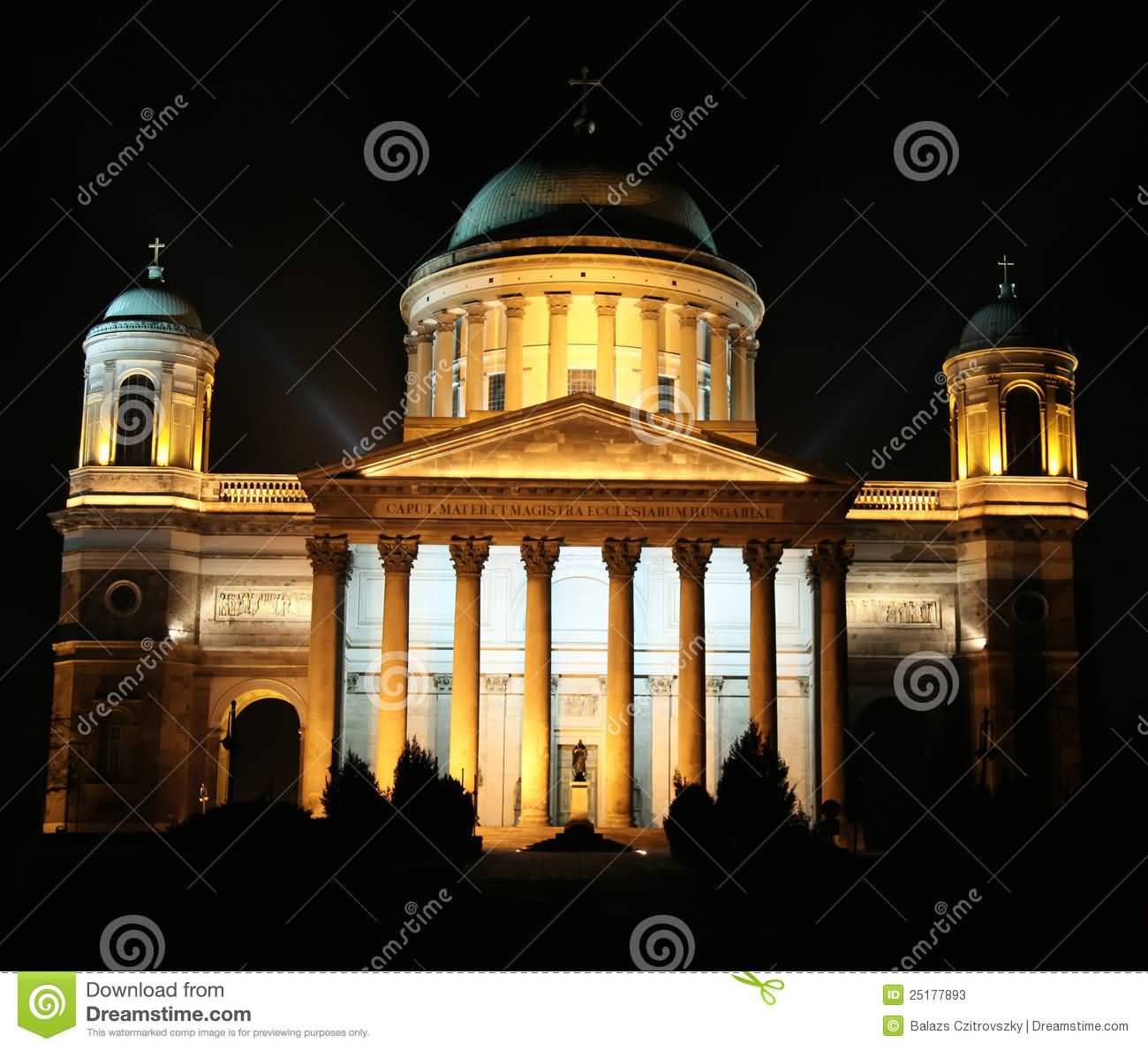 Esztergom Basilica At Night