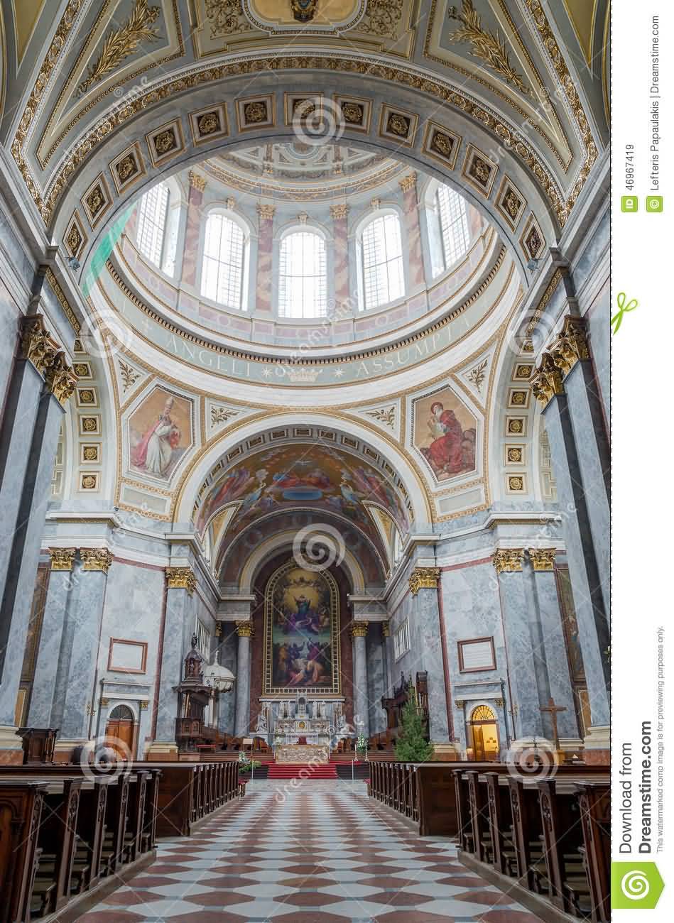 Esztergom Basilica Interior In Esztegrom In Hungary