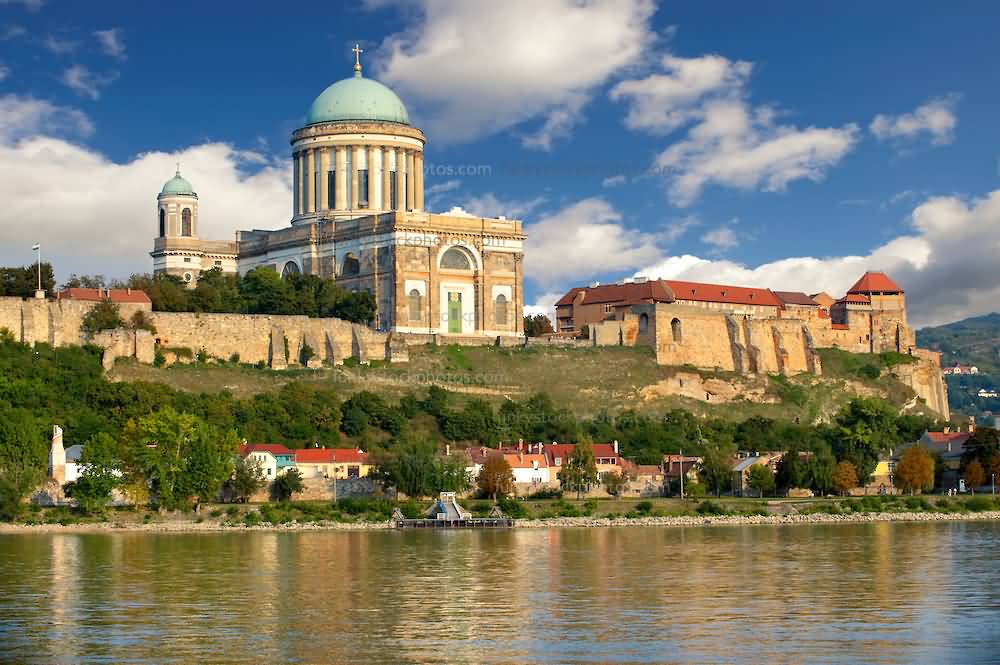 Exterior Backside View Of The Neo Classical Esztergom Basilica