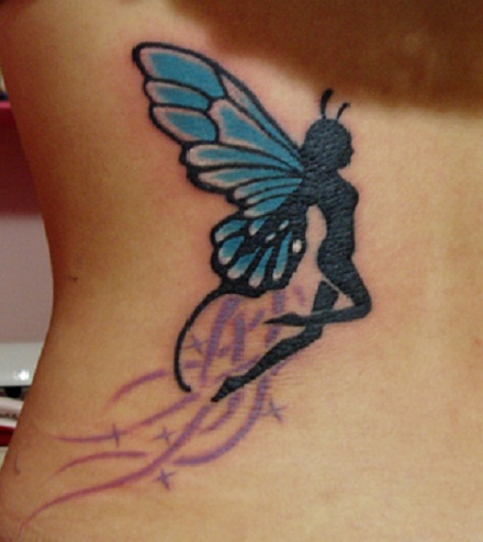 Fairy Butterfly Tattoo On Back
