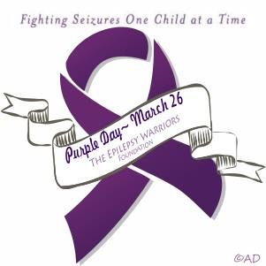 Fighting Seizures One Child At A Time Purple Day March 26 Ribbon