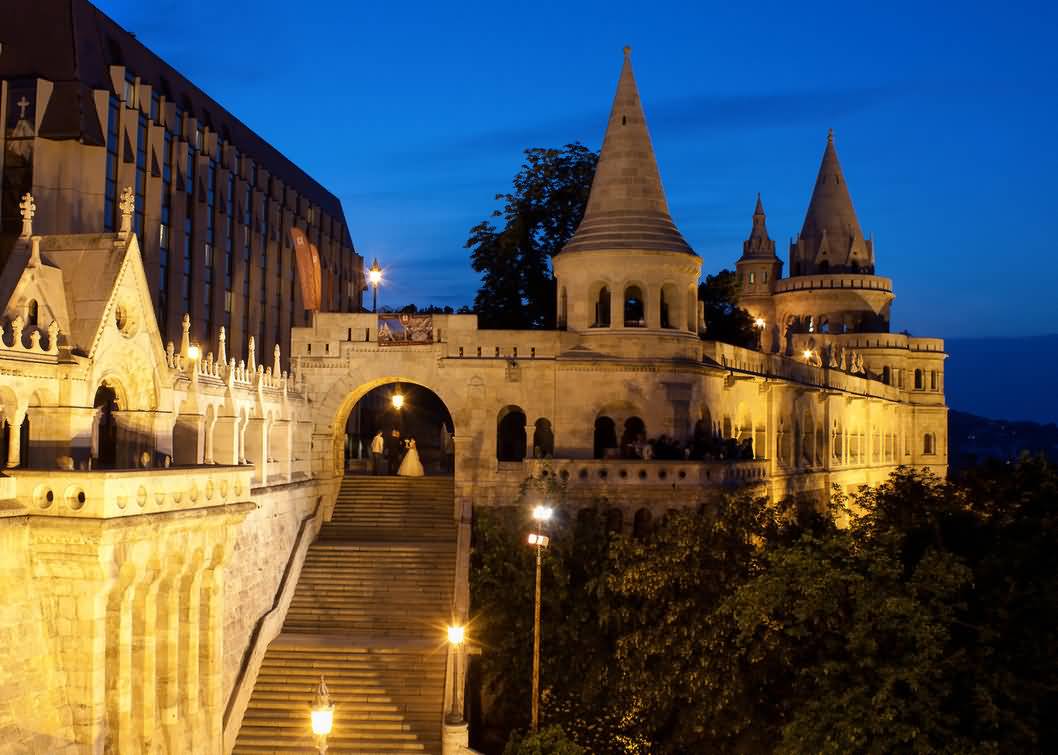 Fisherman's Bastion At Night Picture