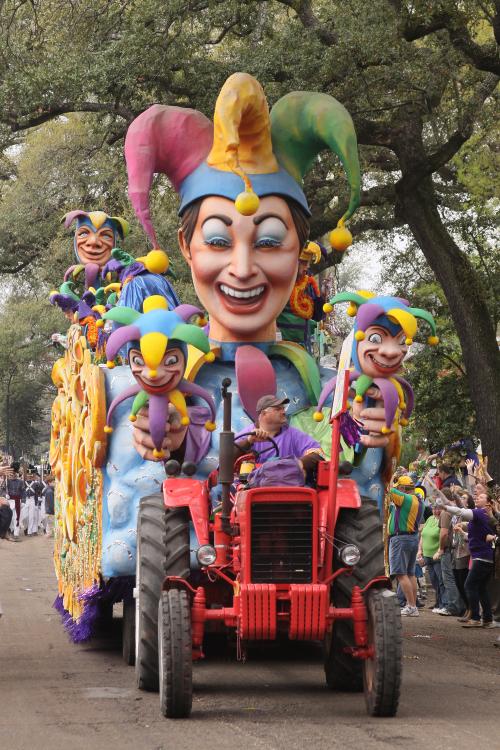 Float Of Clown During Mardi Gras Parade