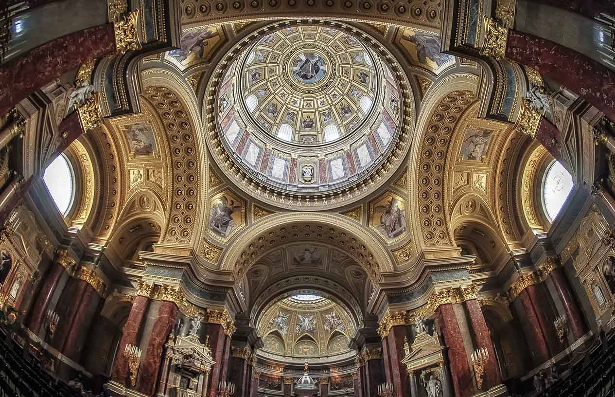 Gold Ceiling Inside The St. Stephen’s Basilica