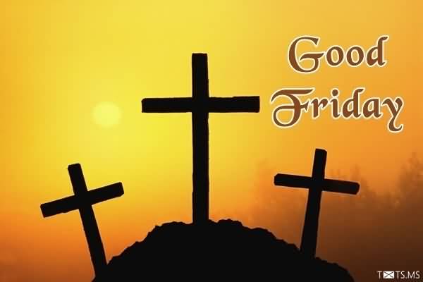 Good Friday Black Silhouette Crosses