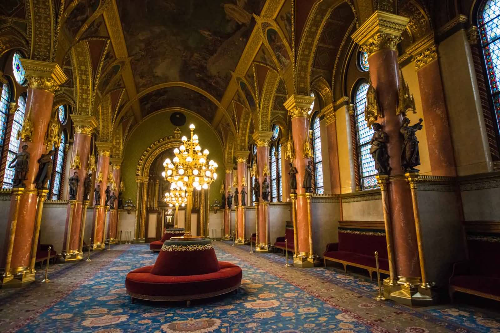 Hallway Inside The Hungarian Parliament Building