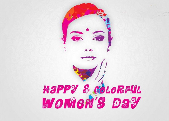 Happy & Colorful Women's Day Card