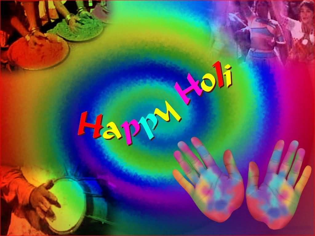Happy Holi 2017 Colorful Hands Picture