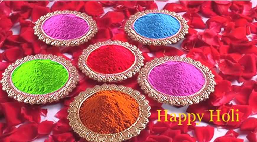 Happy Holi 2017 Colors In Plates