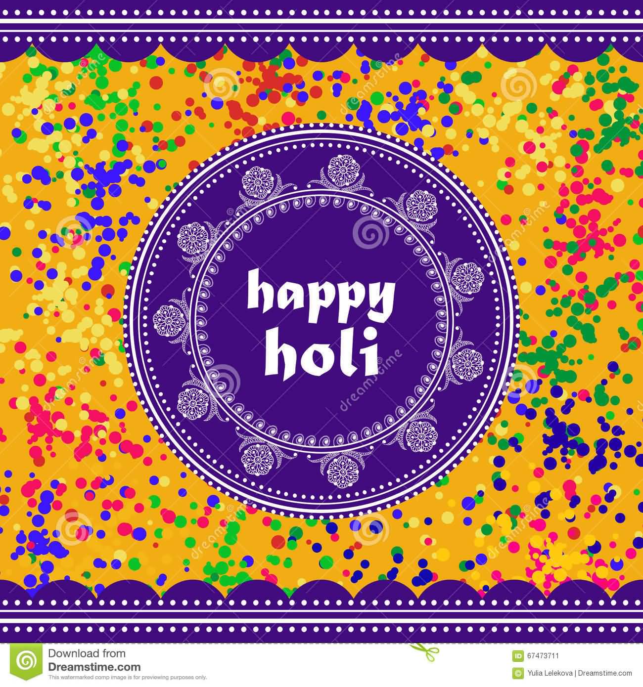 Happy Holi 2017 Greeting Card
