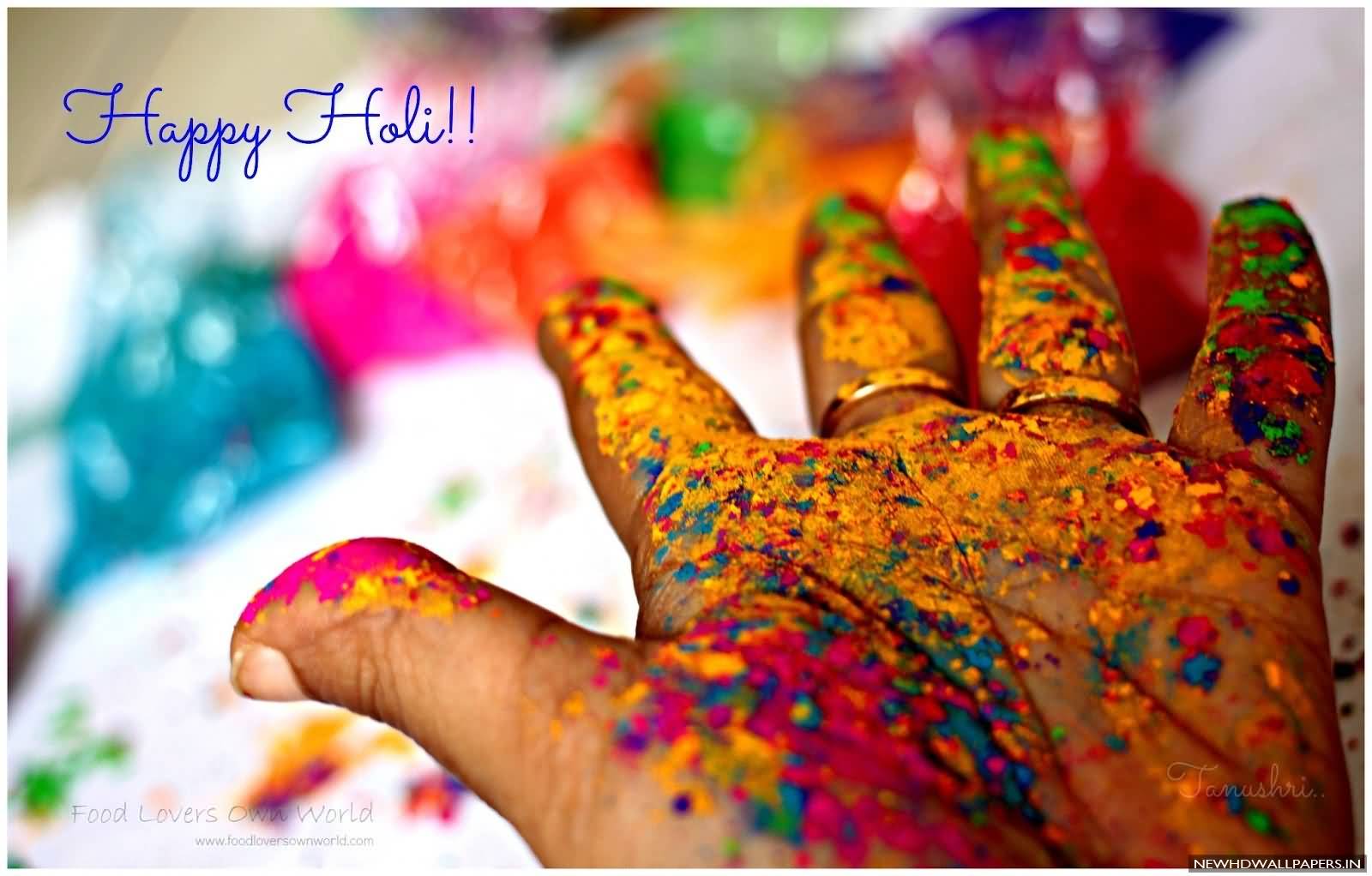 Happy Holi 2017 Hands With Colors