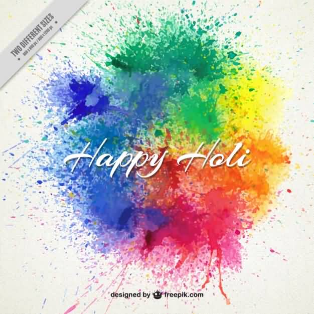 Happy Holi Colorful Greeting Card