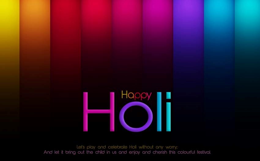 Happy Holi Lets Play And Celebrate Holi Without Any Worry Greeting Card