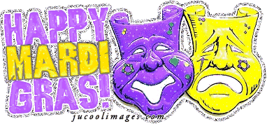 Happy Mardi Gras Happy And Sad Masks Glitter