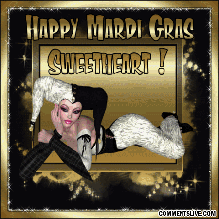 Happy Mardi Gras Sweetheart Animated Picture