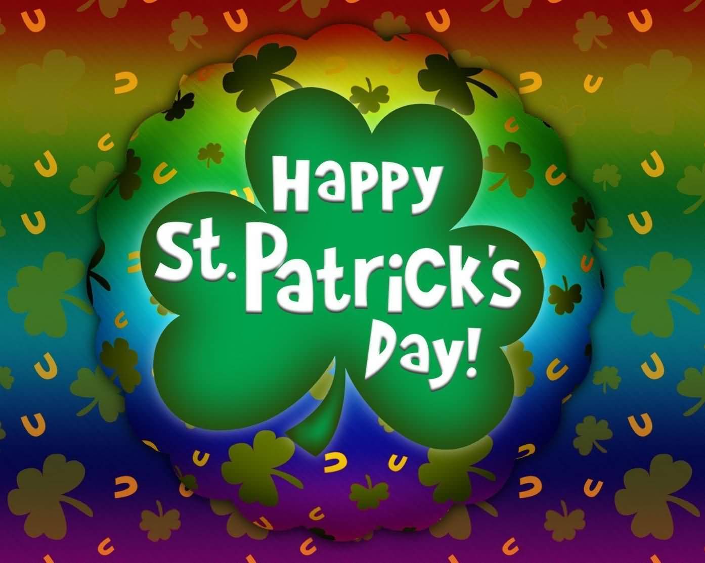 Happy Saint Patrick's Day Clover Leaf Wishes Picture