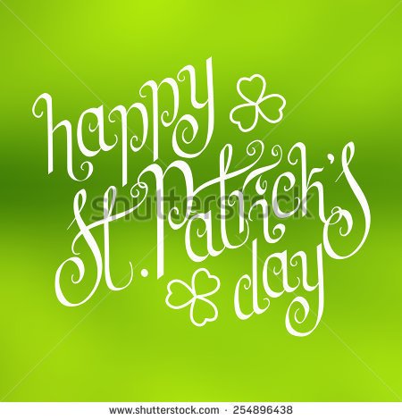 Happy Saint Patrick's Day Green Square Abstract Card