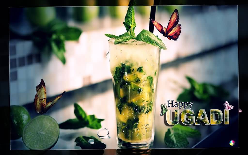 Happy Ugadi Cold Drink Wallpaper
