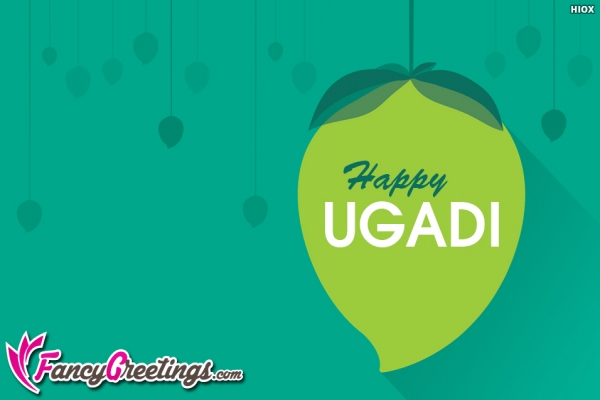 Happy Ugadi Mango Illustration