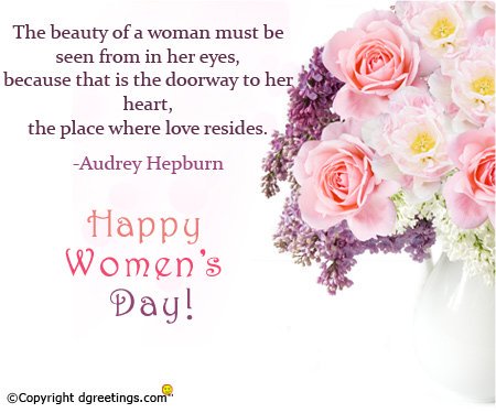 Happy Women's Day Audrey Hepburn Quote
