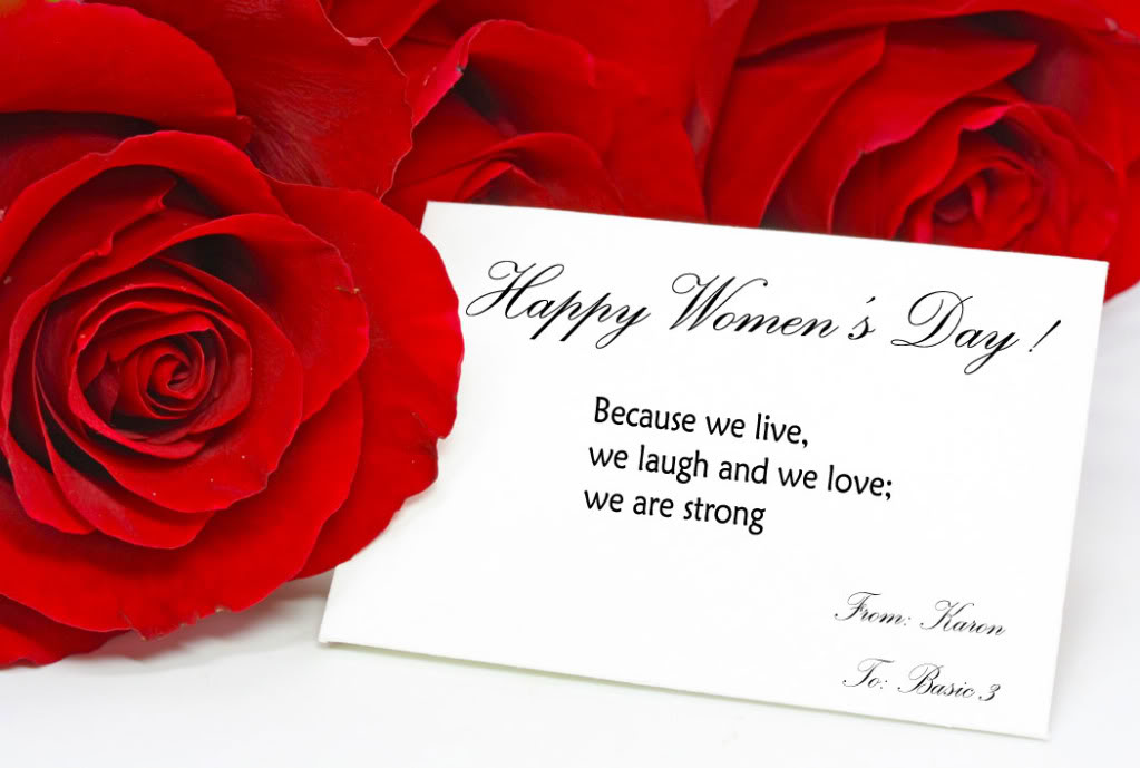 Happy Women’s Day Because We Live, We Laugh And We Love, We Are Strong Card