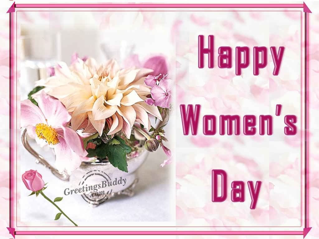 Happy Women's Day Flowers Greeting Card