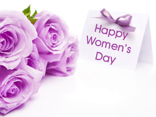 Happy Women’s Day Note With Flowers