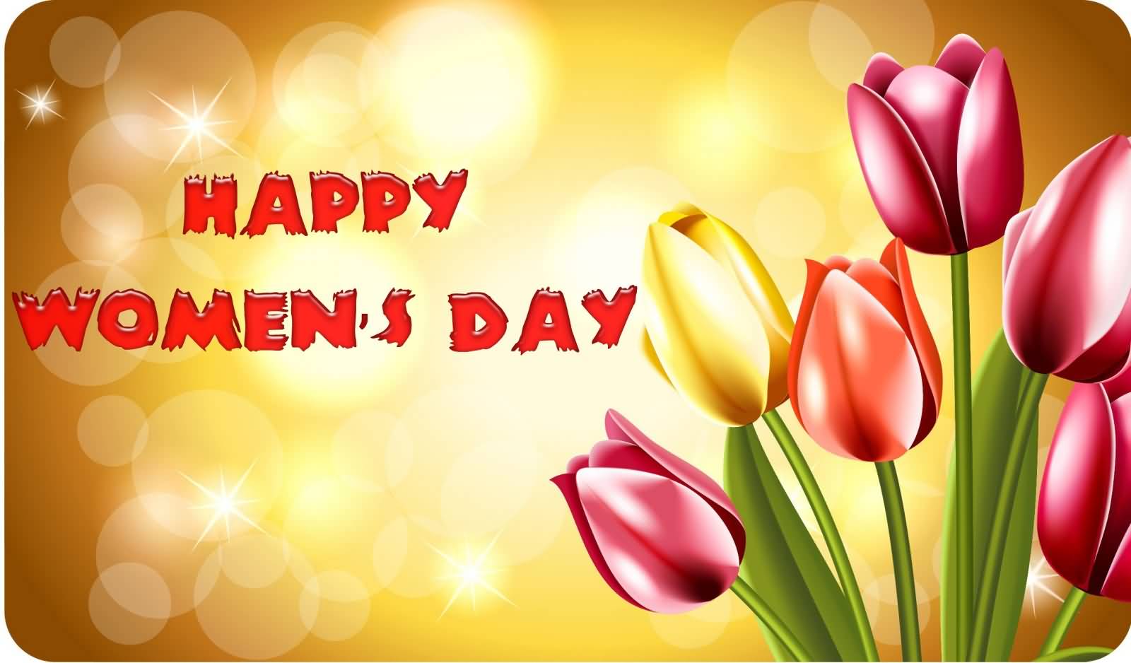 Happy Women's Day Tulip Flowers Picture