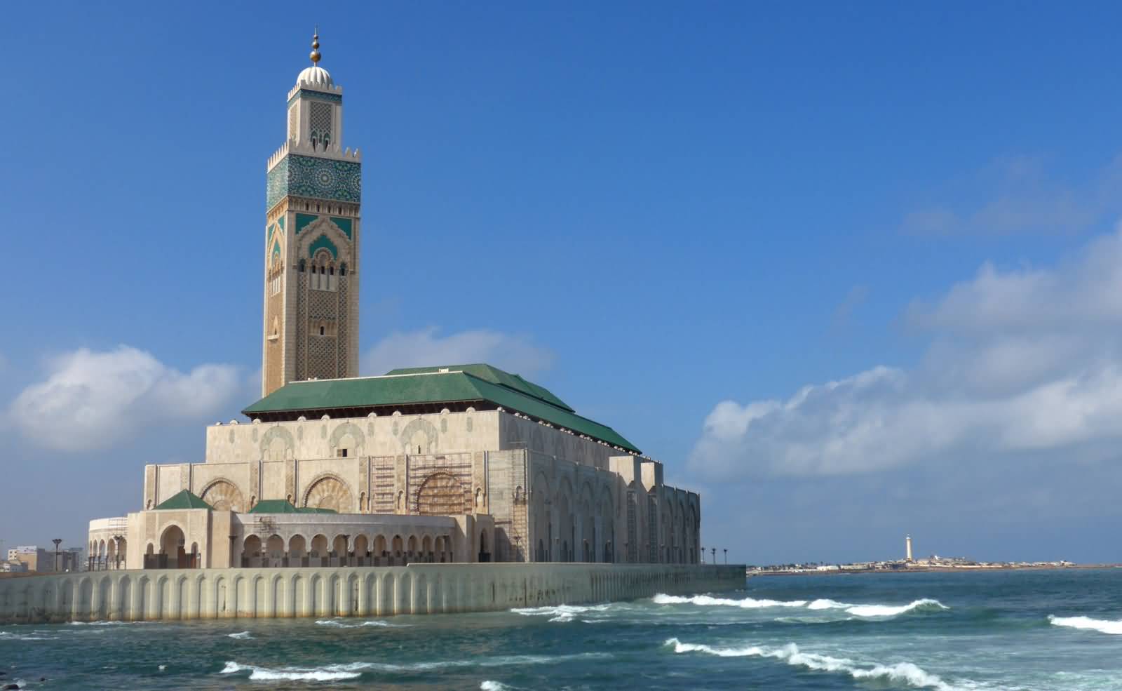 Hassan II Mosque Rising Over The Atlantic Ocean
