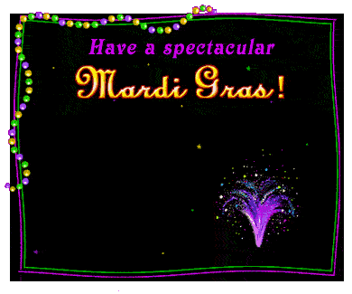 Have A Spectacular Mardi Gras Fireworks Animated Picture