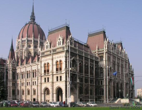 Hungarian Parliament Building Back Side View