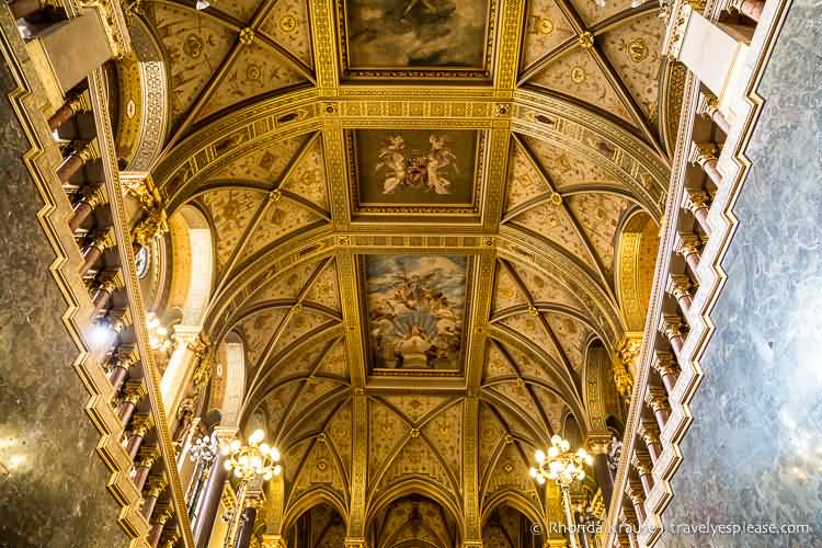 Hungarian Parliament Building Ceiling