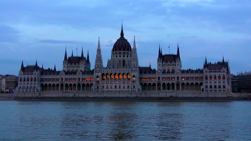 Hungarian Parliament Building During Sunse t