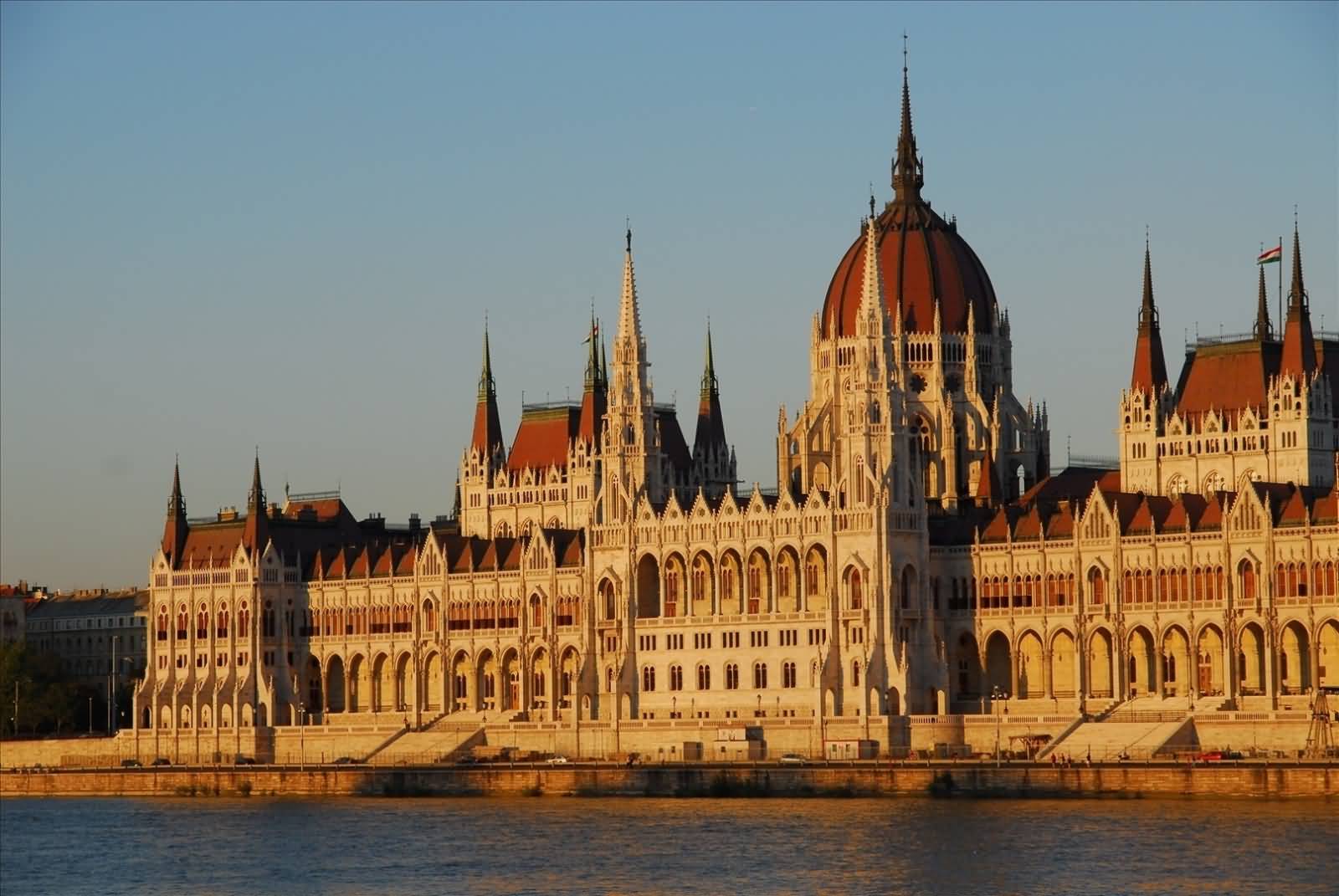 Hungarian Parliament Building During Sunset